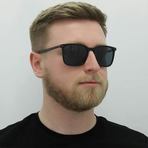 Hugo by Hugo Boss Sunglasses HG 1168/S OIT IR Black Red Gold Grey