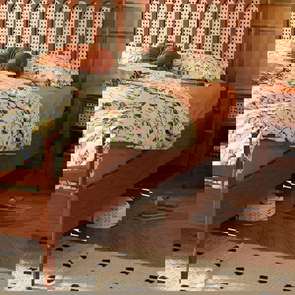 Flora King Size Bed, Cherry Wood-Rit Concept-Rit Concept