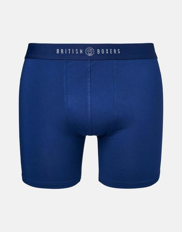 British Boxers Multipack 4 Pairs of Men's Bamboo Stretch Trunks – Maritime