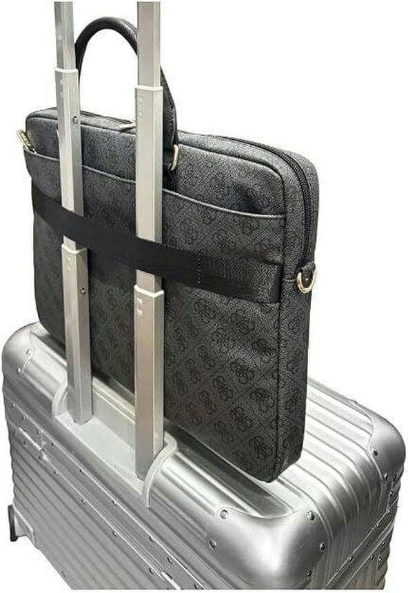 Guess 4G Round Classic Logo Stripes Bag for 16" Laptop Black - GUCB166PG4S4RK