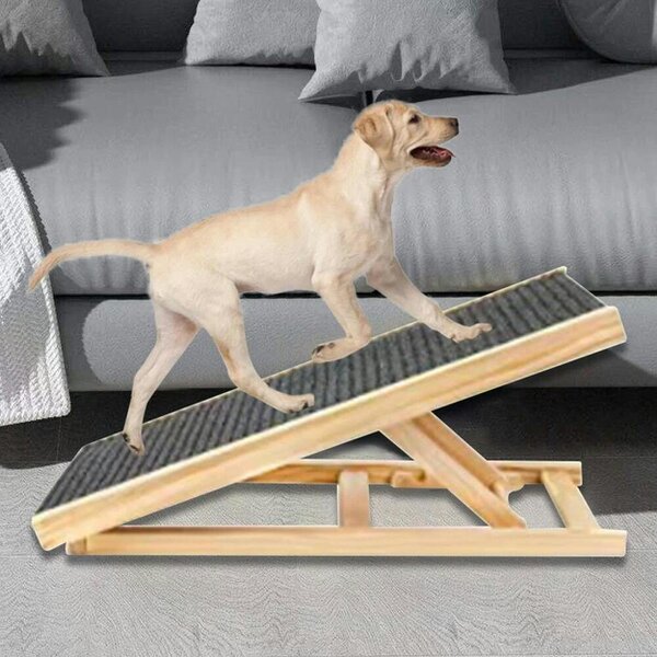 Havendro Adjustable Heights Dog Pet Ramp Foldable Stairs Non-Slip Ramp for Car Bed Sofa