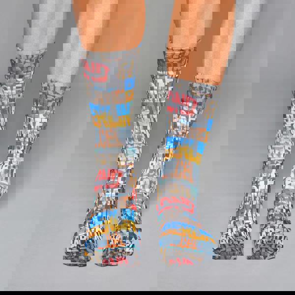 Jemsox Capital Cities Design Mens Socks | Urban Vibes & Chill Fit