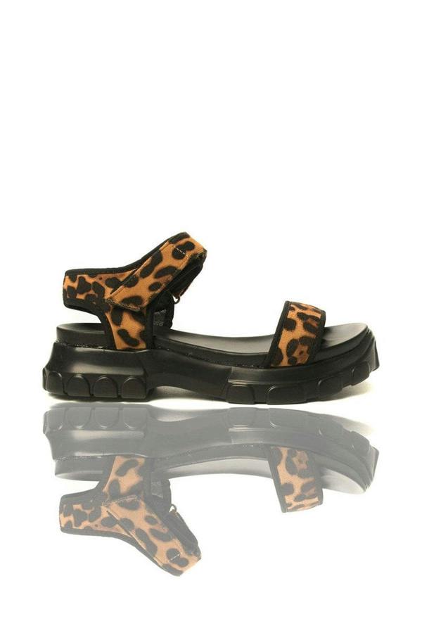Ayla Strap Chunky Sandals - Leopard