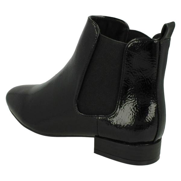 Spot On Ladies Spot On Slip On Ankle Boots
