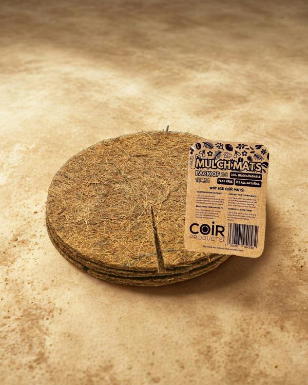 CoirProducts Coir Mulch Mats | Biodegradable Coir Fibre Mats for Moisture Retention & Weed Control