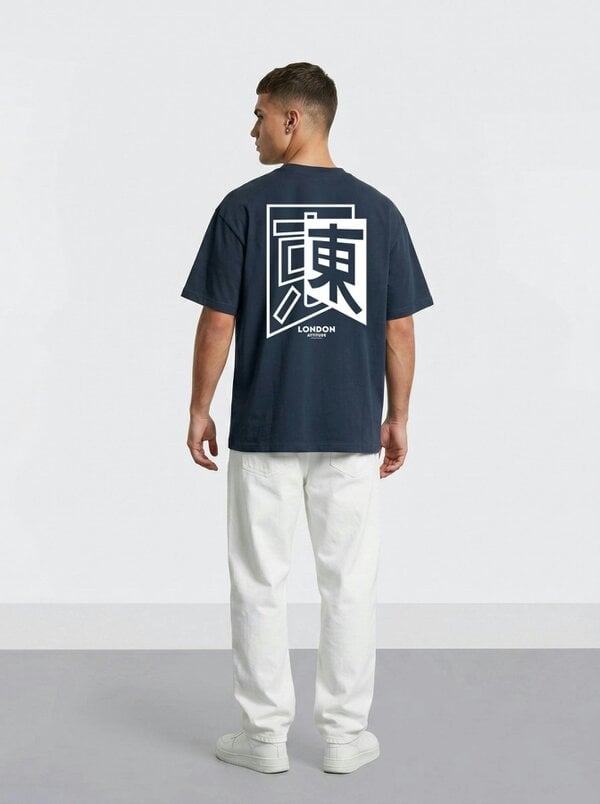 London Attitude Japanese inspired Oversized Heavyweight Cotton T-Shirt