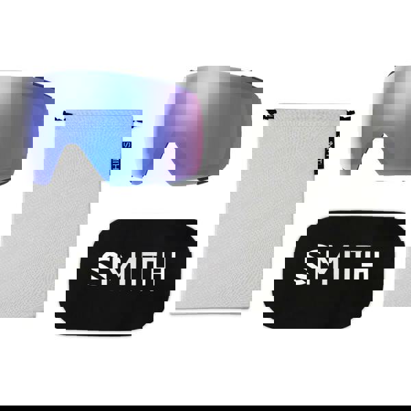Smith Ski Goggles I/O Mag 0JZ 4Y Blackout ChromaPop Sun Black & CP Storm Blue Sensor Mirror