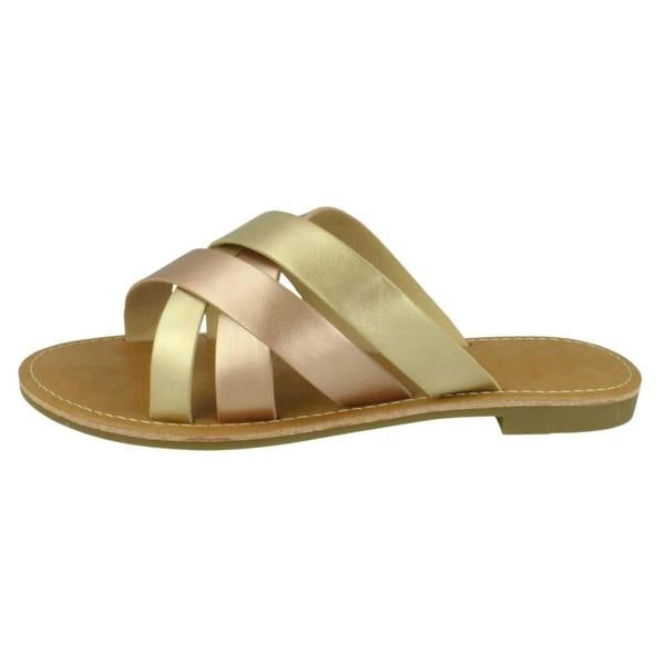 Savannah Ladies Savannah Wide Fitting Flat Strappy Mules F00387