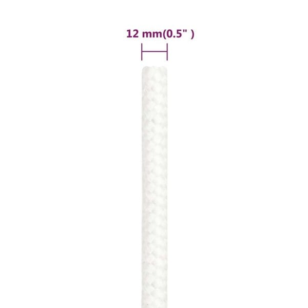 Berkfield Boat Rope Full White 12 mm 100 m Polypropylene