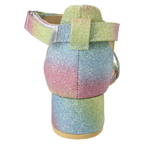 Spot On Girls Spot On Heeled Glitter Sandals H1125