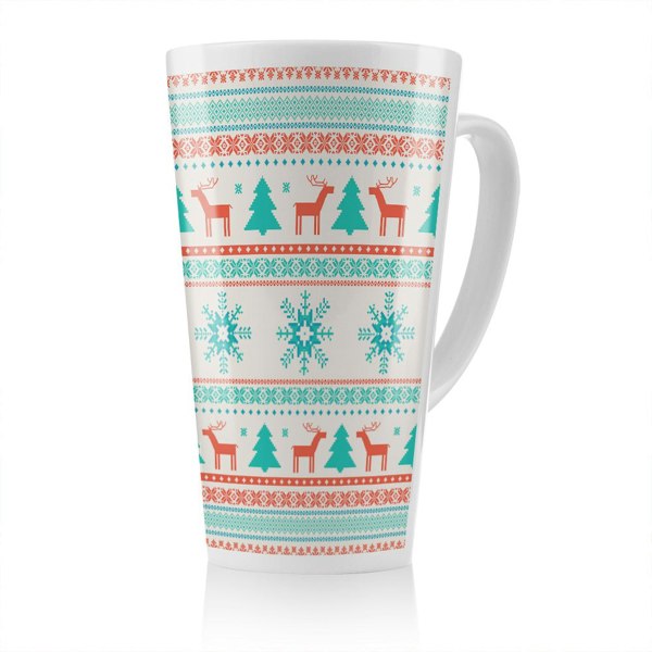 Benjamin Tate Design Christmas Traditional Knitted Dining Latte Mug