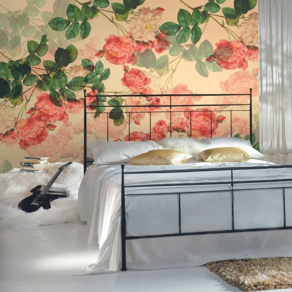 Origin Murals Classic Rose Design Wall Mural - Natural