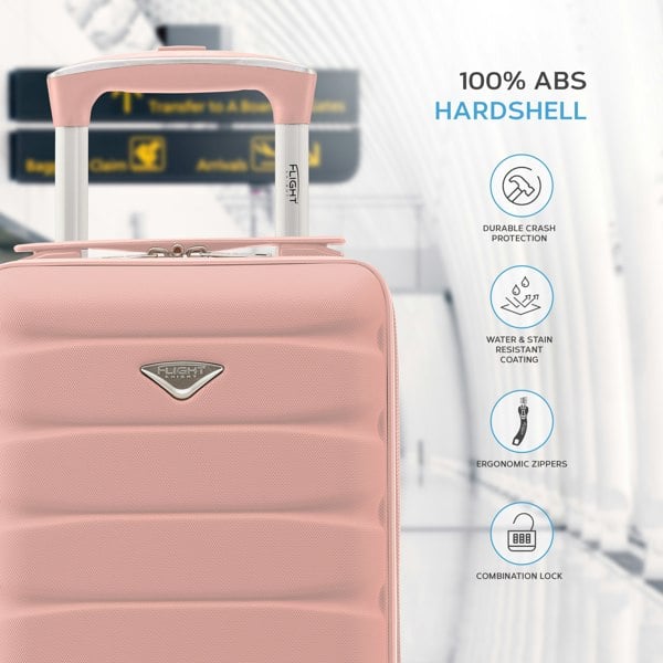Flight Knight 40x20x25cm Hard Case Cabin Suitcase Ryanair Free Approved Carry On