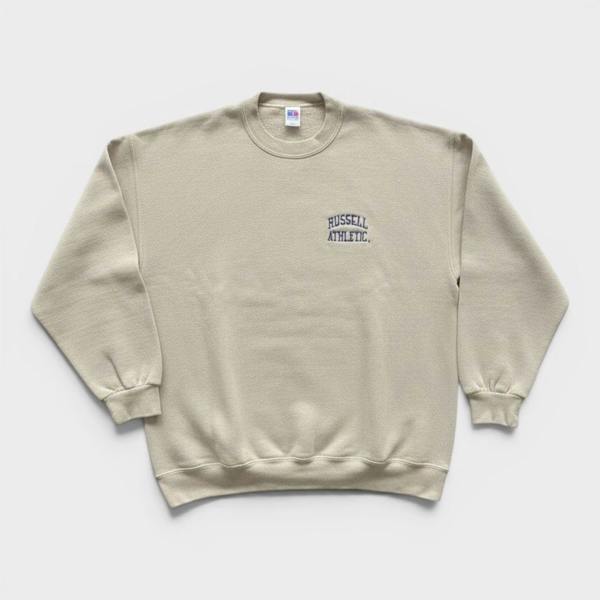Russell Athletic Crew Logo Sweatshirt Beige