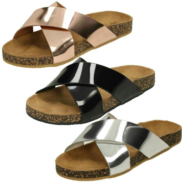 Spot On Girls Spot On Hi-Shine Mules