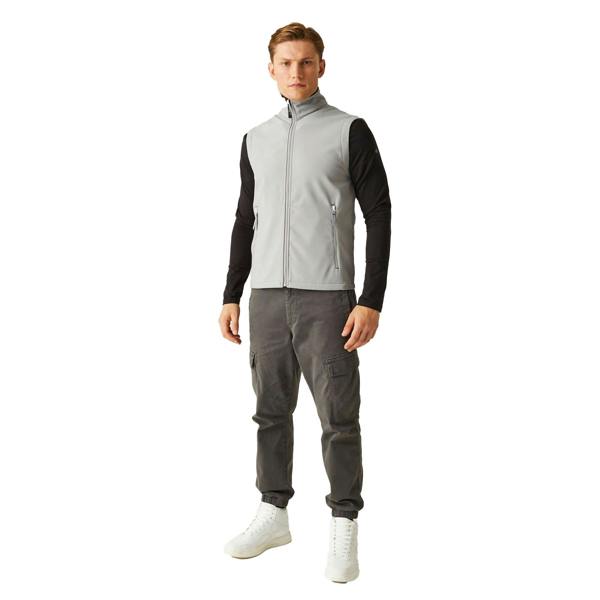 Regatta Mens Ascender Softshell 2 Layer Body Warmer - Mineral Grey/Black - 