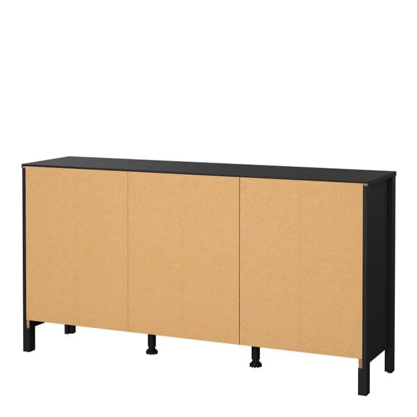 Wyld Haus Gossmere Matt Black Sideboard 2 Doors 3 Drawers