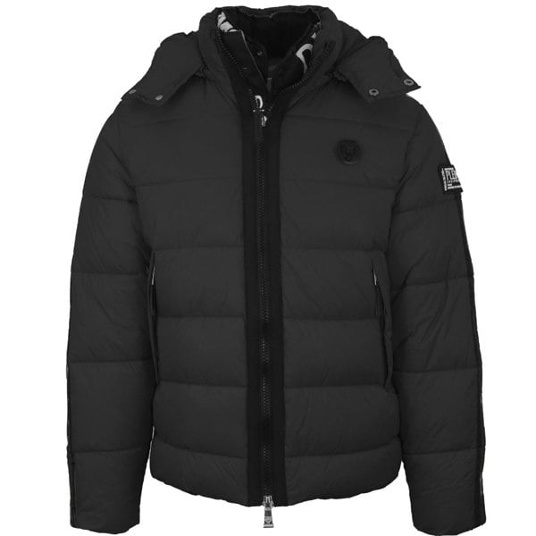 Plein Sport Padded Small Circular Logo Jacket - Black