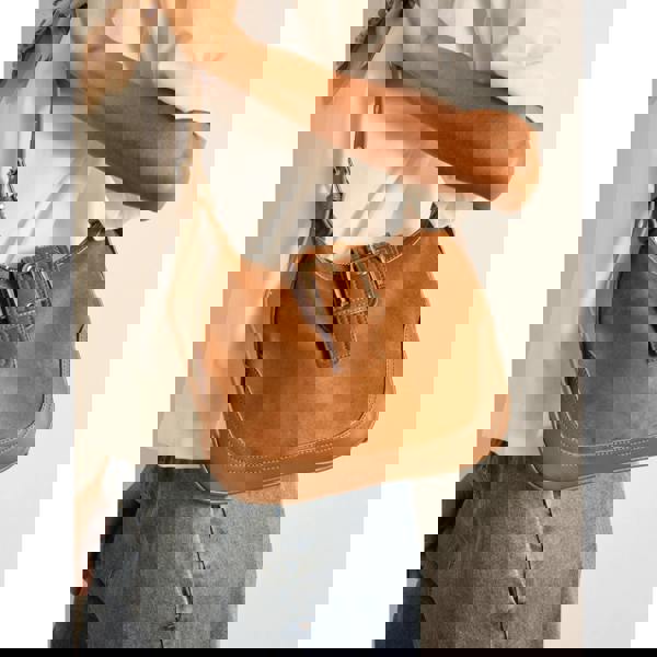 Blue Vanilla Suedette Adjustable Shoulder Bag