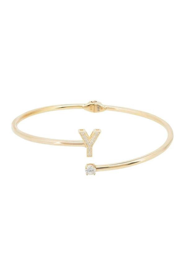 Initial Bangle Gold Y - LATELITA Bracelets