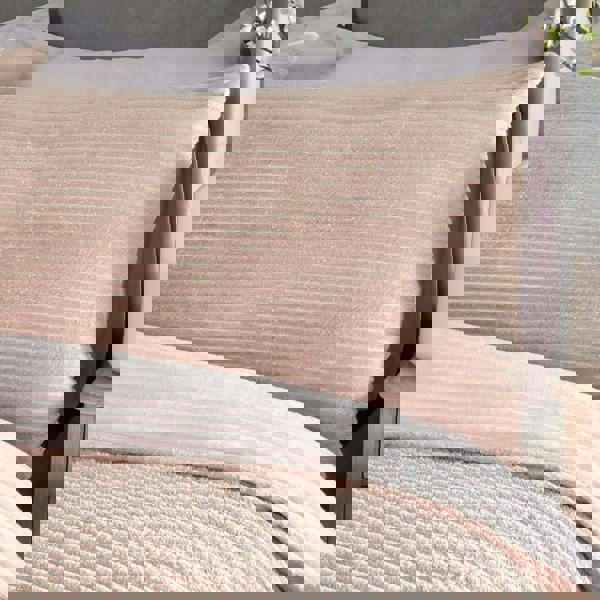 Smart Living Luxurious Reversible Sparkle Ribbed Fleece Duvet Cover with Pillowcases