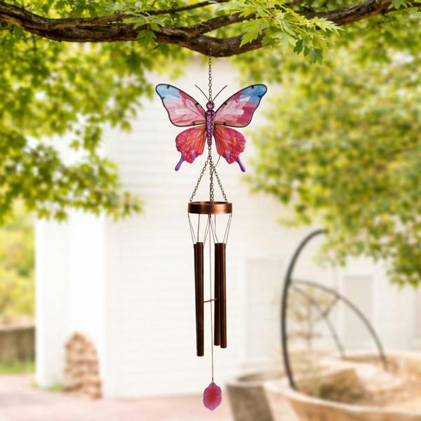 Country Living Solar Windchime - Butterfly