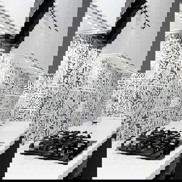 WT1581 - Novi Light Grey Cement Azulejo Wall Tile Sticker Set - 15 x 15 cm (6 x 6 in) - 24 pcs