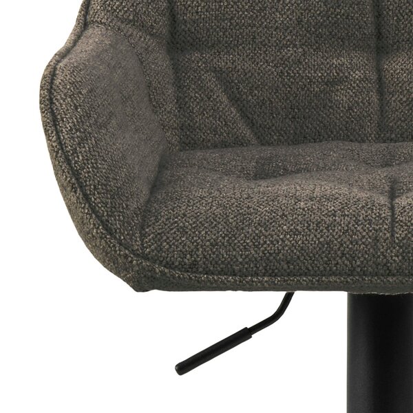 Wyld Haus Buttonfern Set of 2 Vintage Brown Diamond Upholstered Swivel Bar Stool