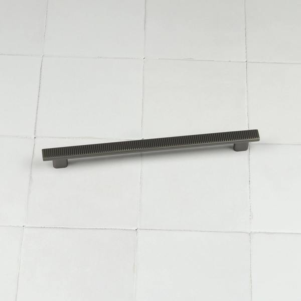 Handle & Home Anthracite Dark Grey Ribbed Detailing Handles and Coordinating Knobs