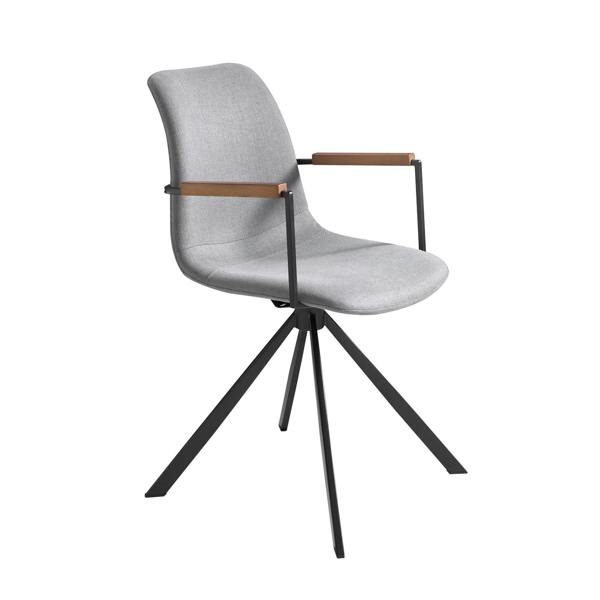 Angel Cerdá Dark Grey Fabric Swivel Chair 4105