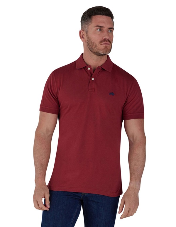 Raging Bull Mens Classic Organic Polo Shirt - Claret