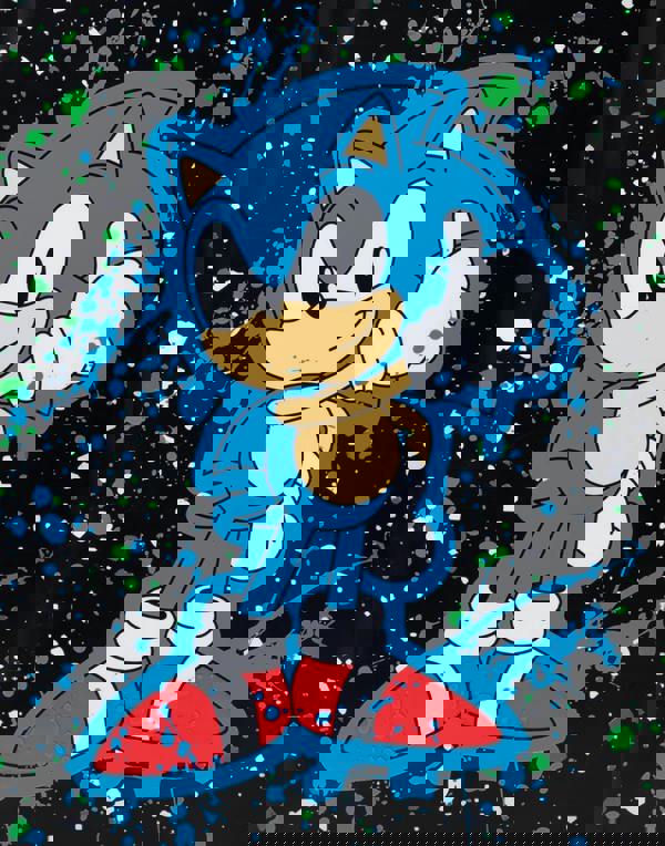 Sonic the Hedgehog Unisex Kids Black Medium Suitcase (One Size)