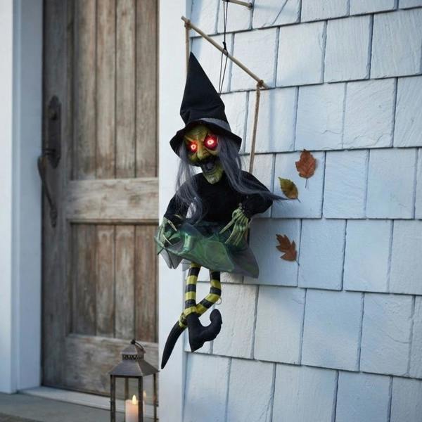 Garden Greatness Hanging Animated Kicking Witch on Swing