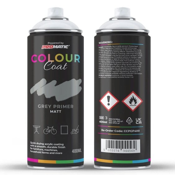Colour Coat Grey Primer Matt Spray Paint 400ml