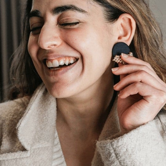 Black Boho Unique Earrings