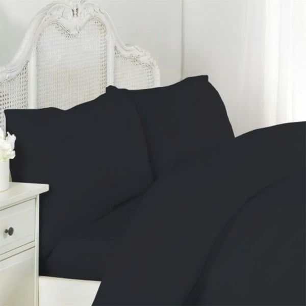 HomeSpace Direct Egyptian Cotton Housewife Pillowcase Pair 200 Thread Count Dark