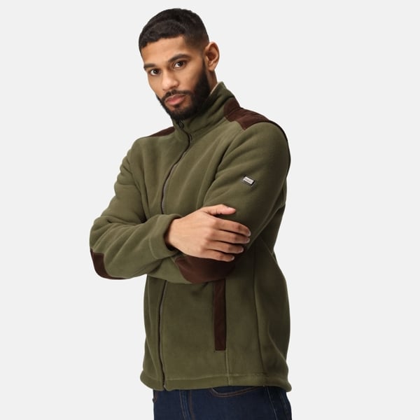 Regatta Mens Faversham Full Zip Fleece Jacket - Dark Khaki