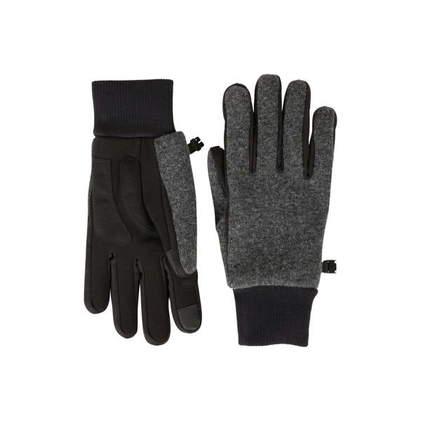 Mountain Warehouse Mens Windproof Faux Fur Lined Touch Gloves - Grey - 