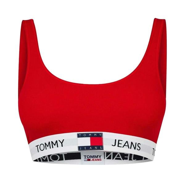 Tommy Jeans Womens/Ladies Logo Cotton Bralette - Deep Crimson Red - 