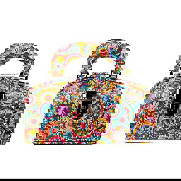 Embassy London Gazelle Mini - Signature Print - Women's mini bowling bag with handle and strap