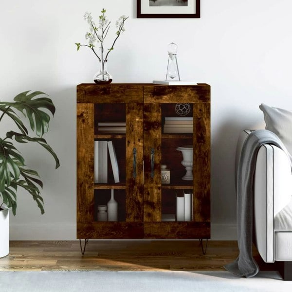 Berkfield Sideboard Smoked Oak 69.5x34x90 cm Engineered Wood