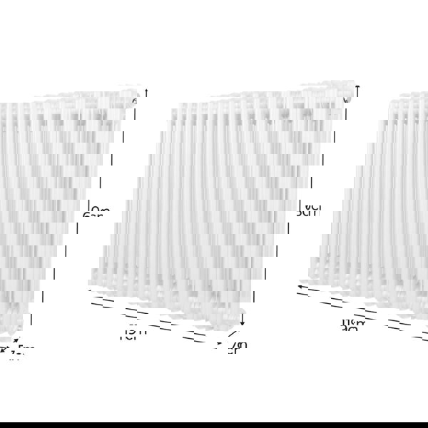 Monstershop Traditional 2 Column Radiator - 600 x 1192mm - White