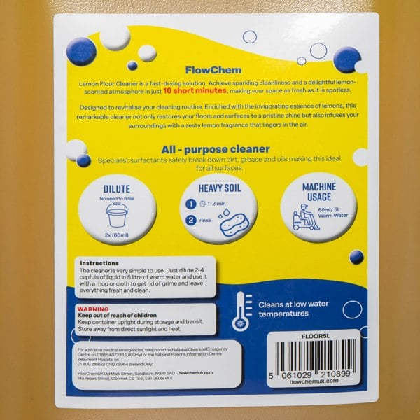 Samuel Alexander 5 Litre Lemon Scented Multi-Purpose Floor and Surface Cleaner