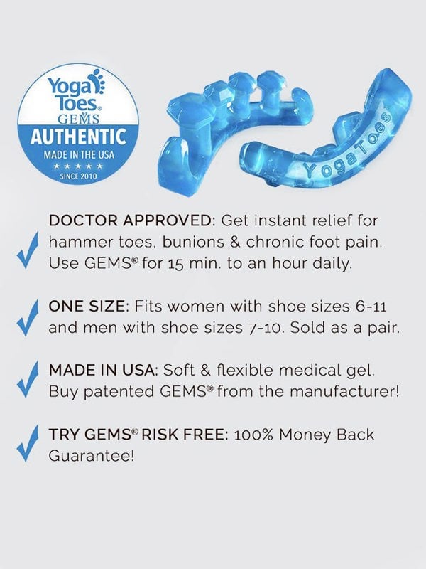 YogaToes Gems Toe Separators - Sapphire Blue