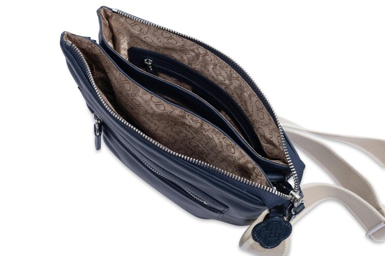 SADDLER Ellen Leather 3-Section Zip-Top Crossbody bag  - Handmade by Saddler