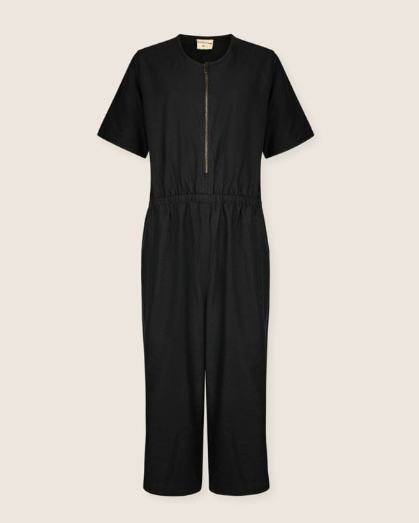 Ethel Black Jumpsuit with zip at the front - image 3