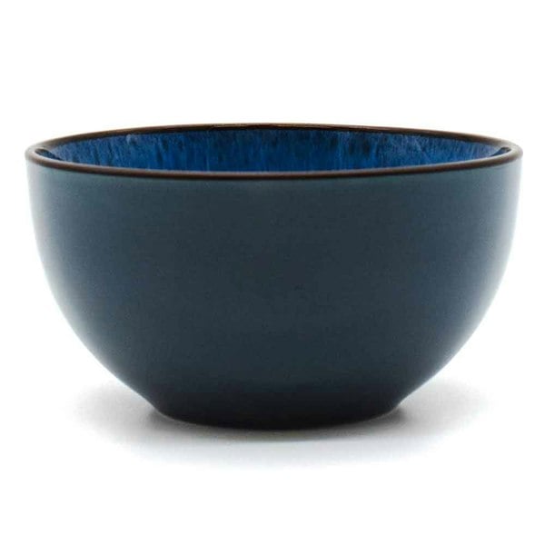 Scandi Home Set of Four Drammen 14cm Blue Reactive Glaze Ceramic Cereal Bowls