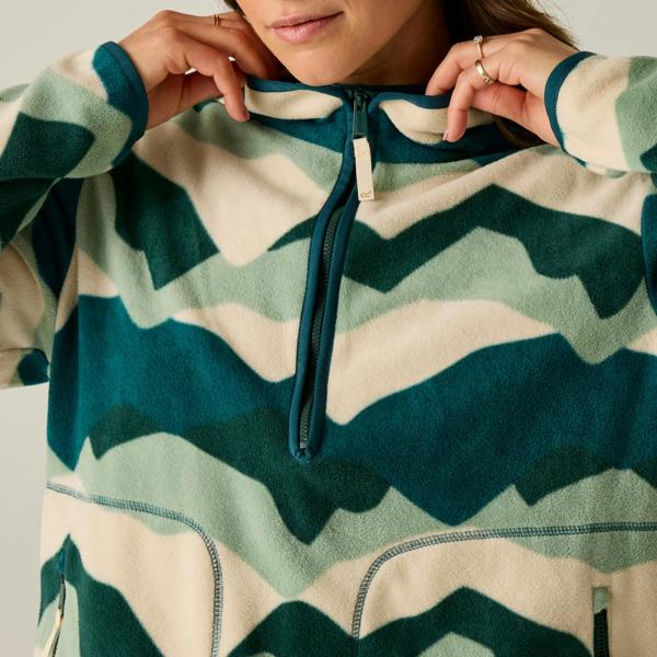 Regatta Womens/Ladies Frankie Abstract Mountain Quarter Zip Fleece Top - Multicoloured - 