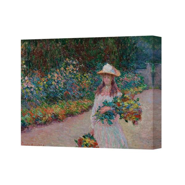 Benjamin Tate Design Impressionist Garden Woman With Flowers Canvas Print 3371