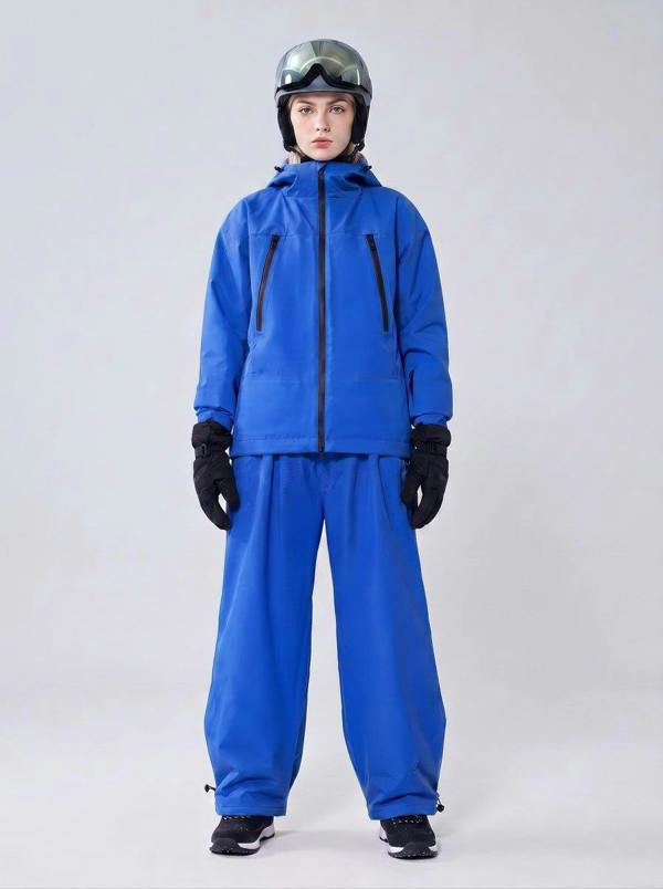 Anniou Women's Ski Shell Jacket & Trouser Set - blue